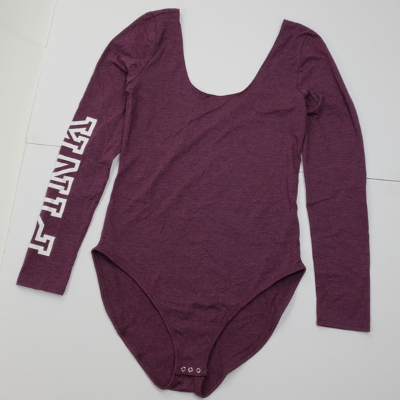 PINK Victoria's Secret Tops - Pink Victoria's Secret long sleeved bodysuit NWT